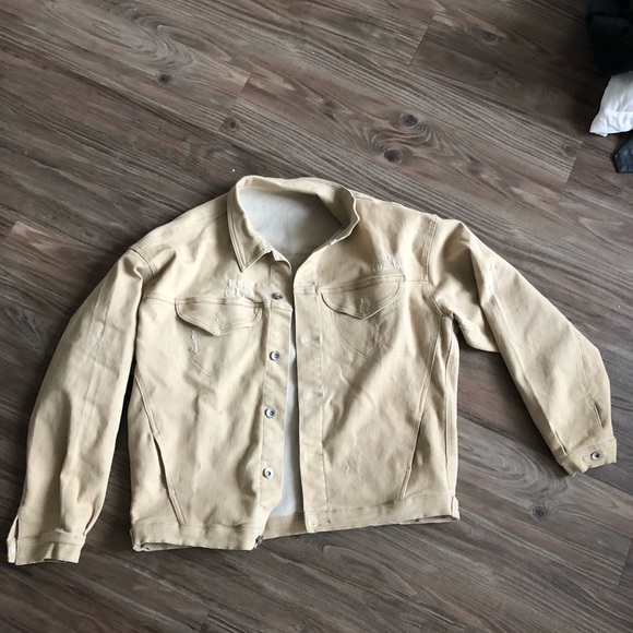 Other - Men's custom distressed denim jacket